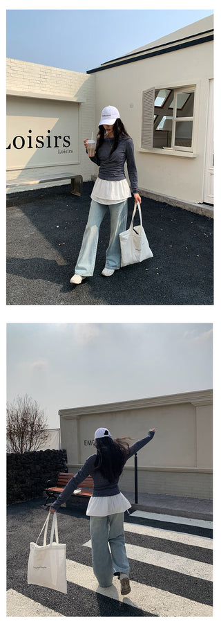 Pocket straight jeans