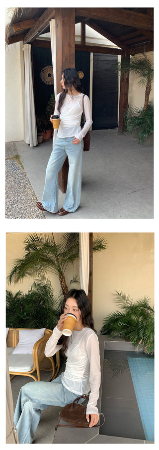 Pocket straight jeans