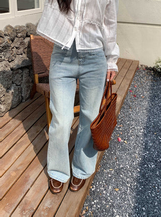 Pocket straight jeans