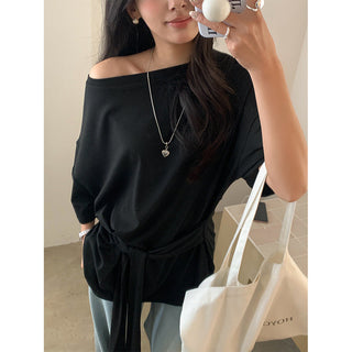 Lace off-shoulder top