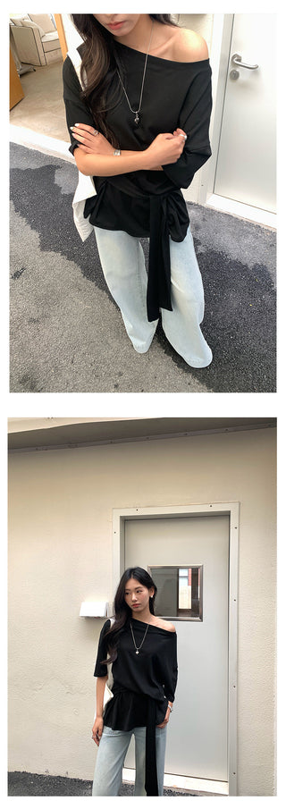 Lace off-shoulder top