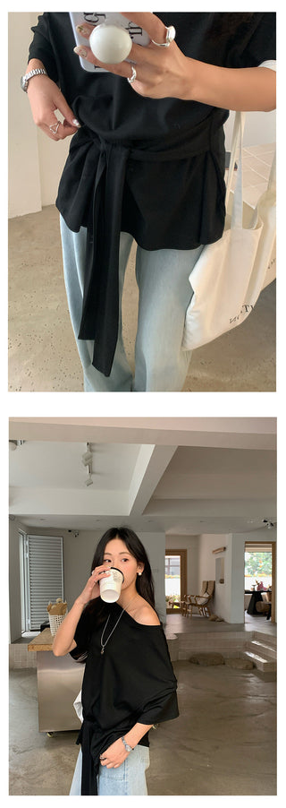 Lace off-shoulder top