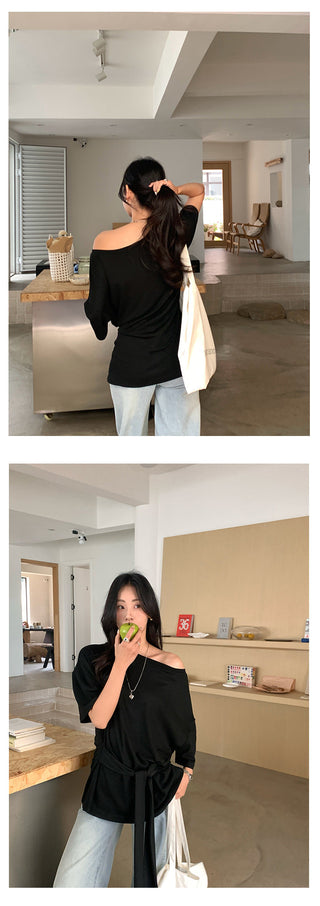 Lace off-shoulder top