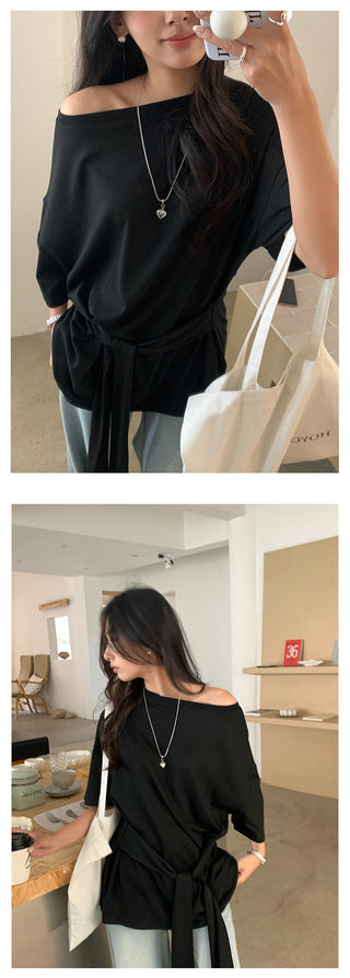 Lace off-shoulder top