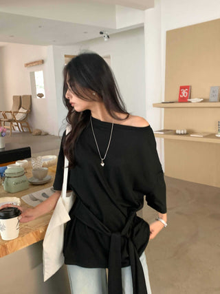 Lace off-shoulder top