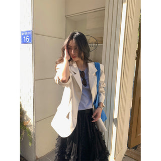 V-neck suit jacket