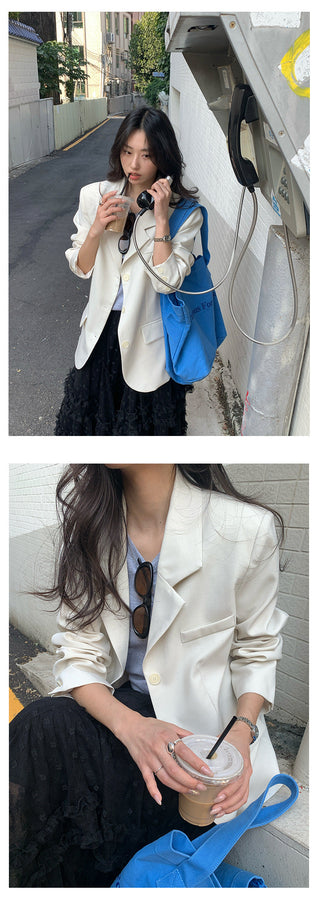 V-neck suit jacket