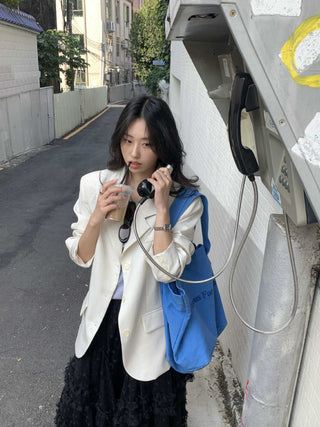 V-neck suit jacket