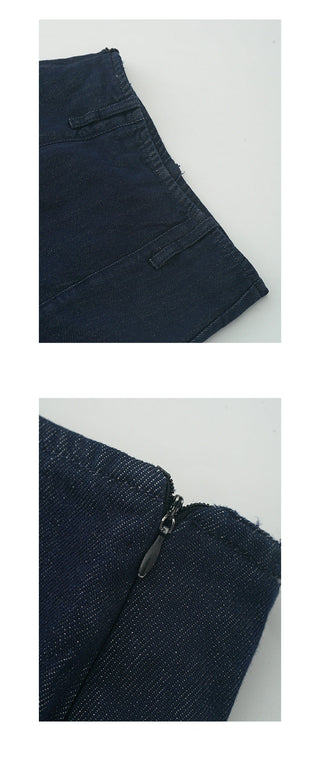 Denim short culottes