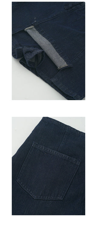 Denim short culottes