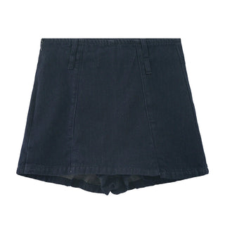 Denim short culottes