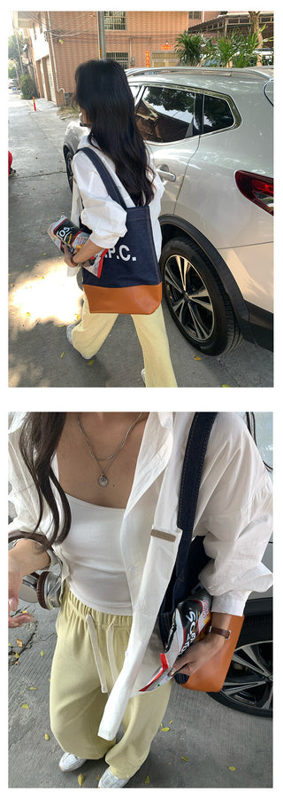 Leather tag shirt