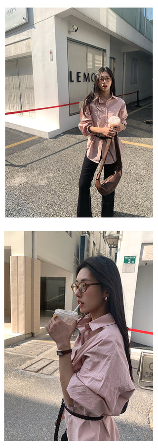 Leather tag shirt