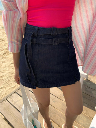 Denim short skirts