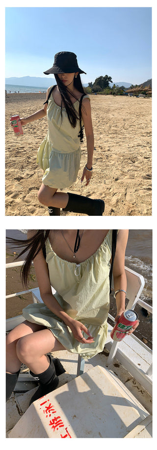 Wooden ear vest skirt