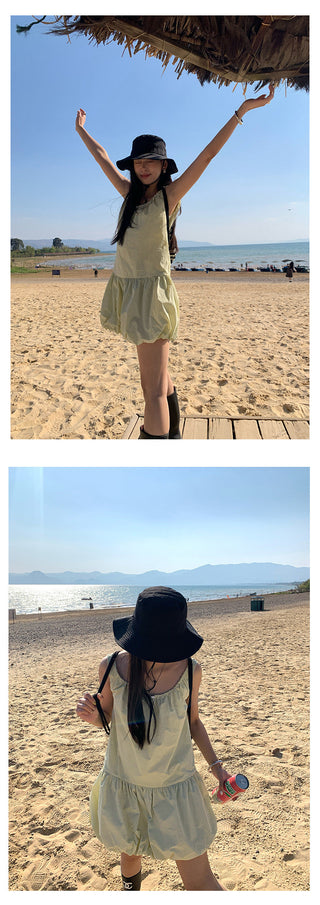 Wooden ear vest skirt