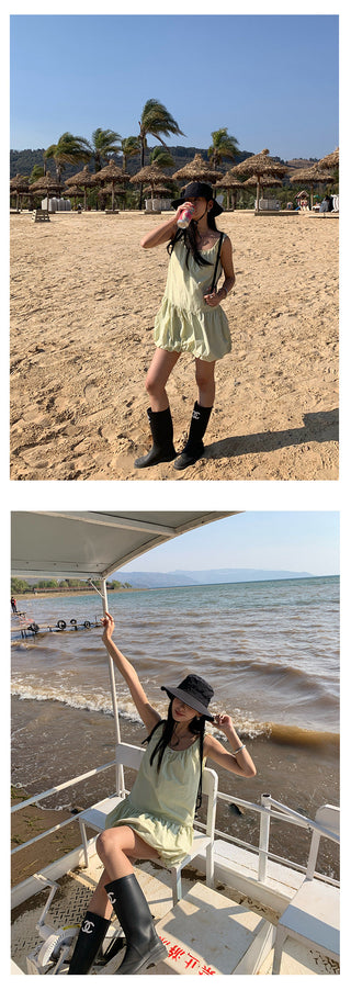 Wooden ear vest skirt