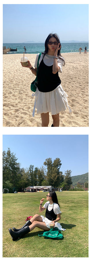 Bow ribbon skirt
