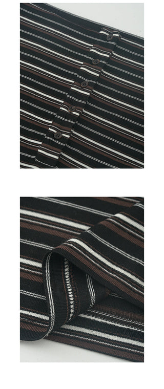 Striped off-shoulder tee