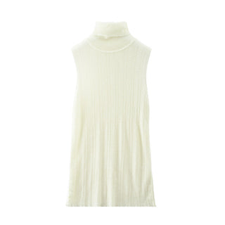Turtleneck knit vest