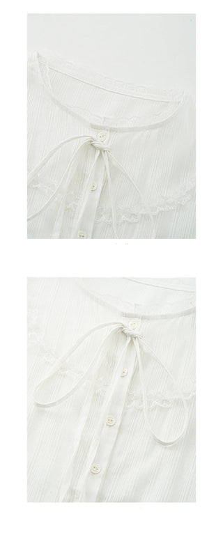 Lace chiffon shirt