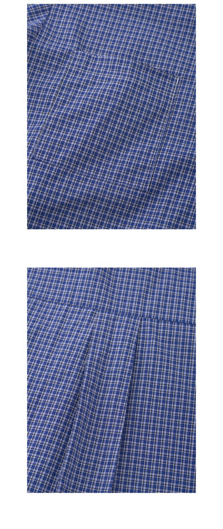 Plaid short-sleeve shirt