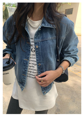 Washed denim jacket