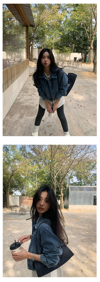 Washed denim jacket