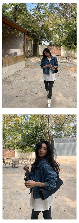 Washed denim jacket