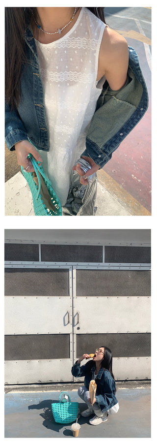 Washed denim jacket