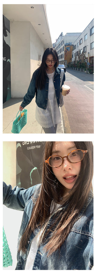Washed denim jacket