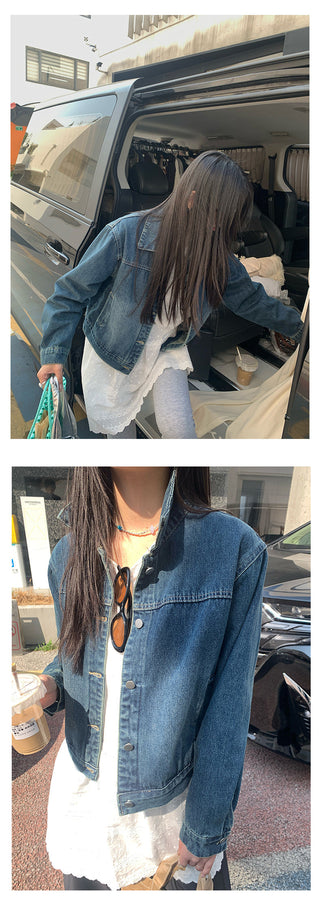 Washed denim jacket