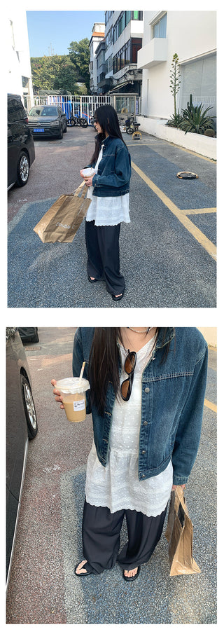 Washed denim jacket