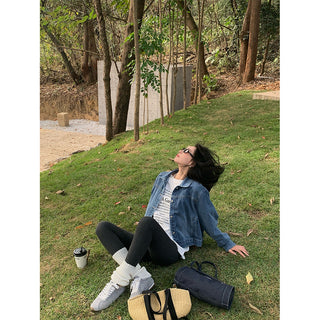 Washed denim jacket