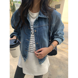 Washed denim jacket