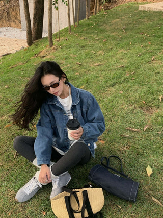 Washed denim jacket