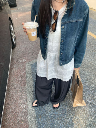 Washed denim jacket