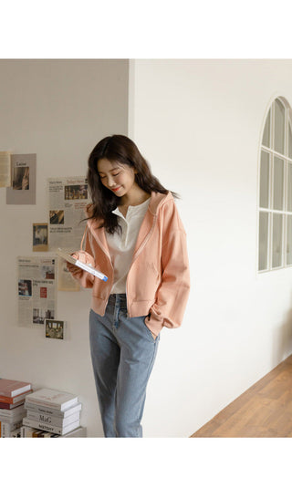 Casual zip hoodie