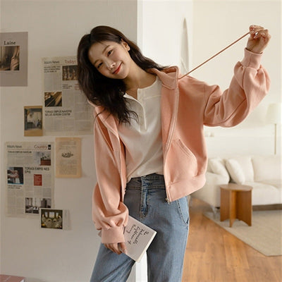Casual zip hoodie