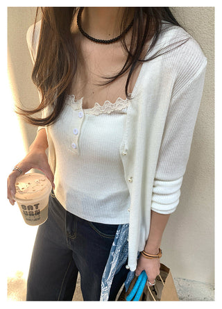 Lace sweater set