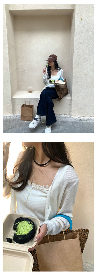 Lace sweater set