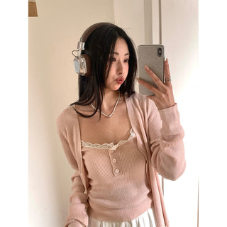 Lace sweater set