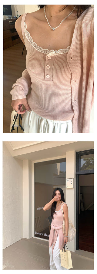 Lace sweater set