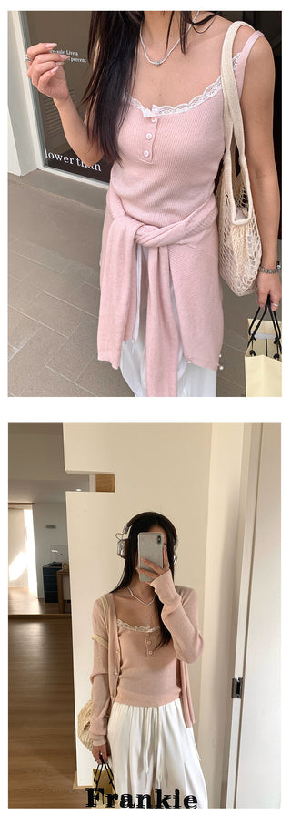 Lace sweater set