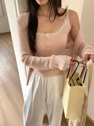 Lace sweater set