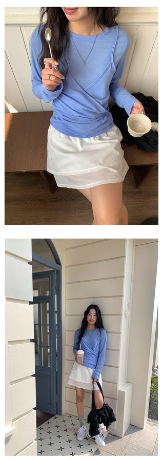 Lace short skirt