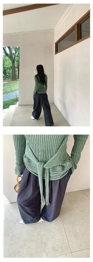 Pleated suit pants