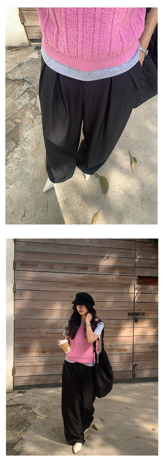 Pleated suit pants