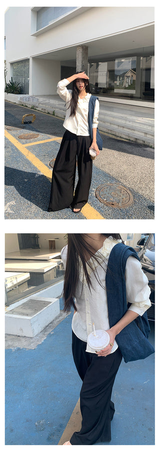 Pleated suit pants