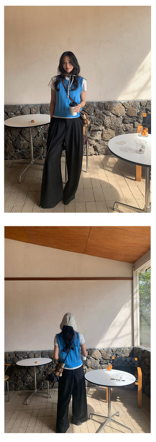 Pleated suit pants